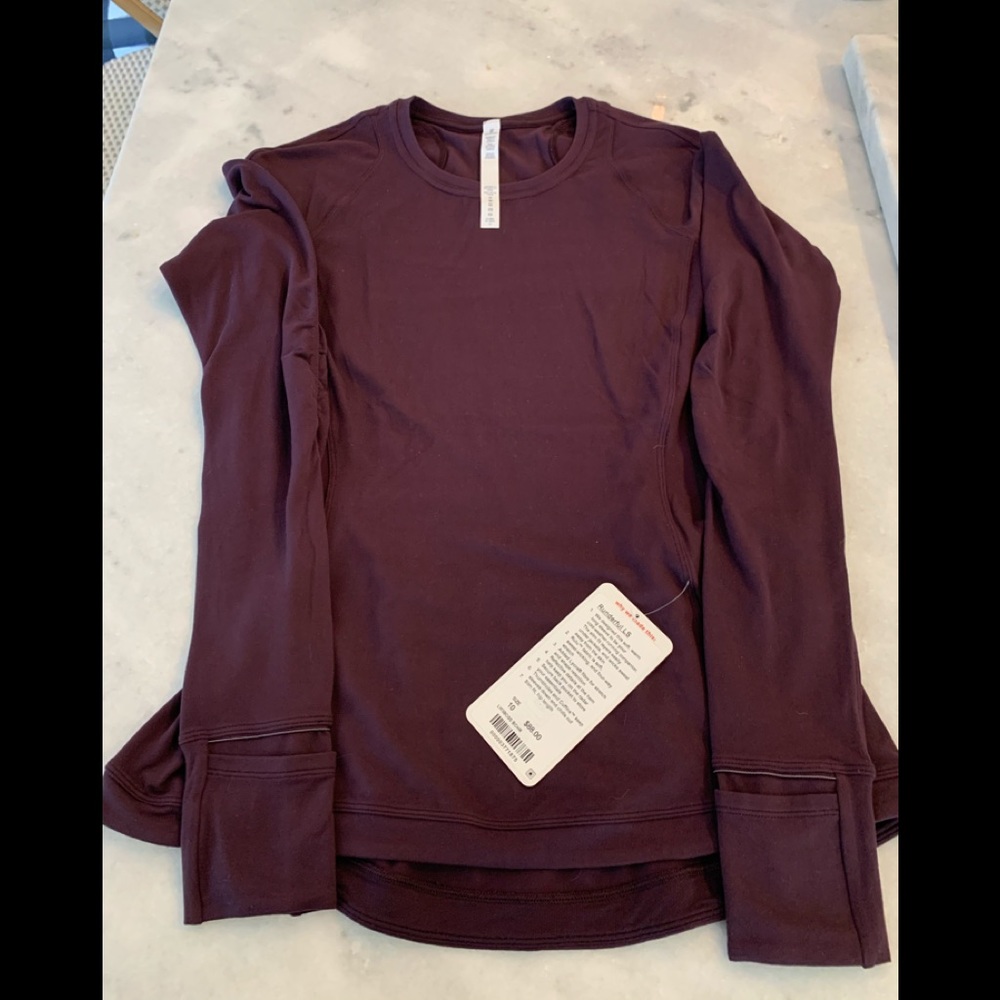 lululemon athletica Long Sleeve Tee in Deep Plum